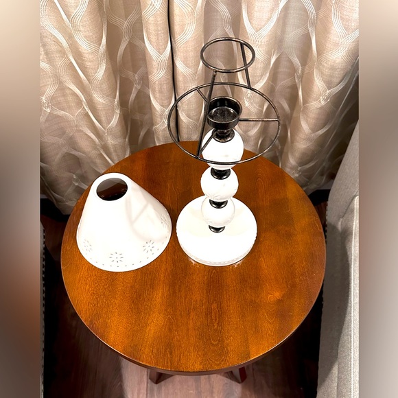 Aster Punched Tea Candle Table Lamp - Picture 3 of 5